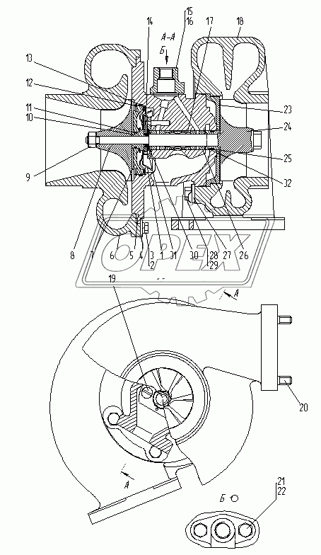 Турбокомпрессор ТКР 8,5С