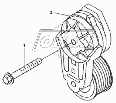 WP9916 Установка натяжителя ремня