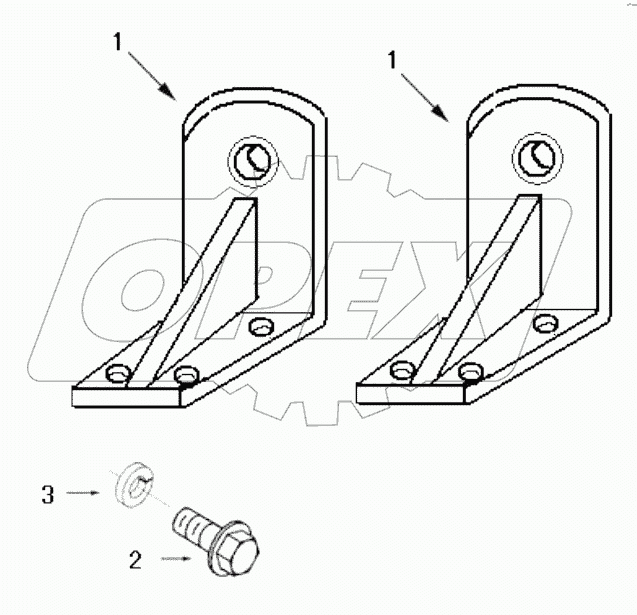  RE 9055ZZ Support, rear engine