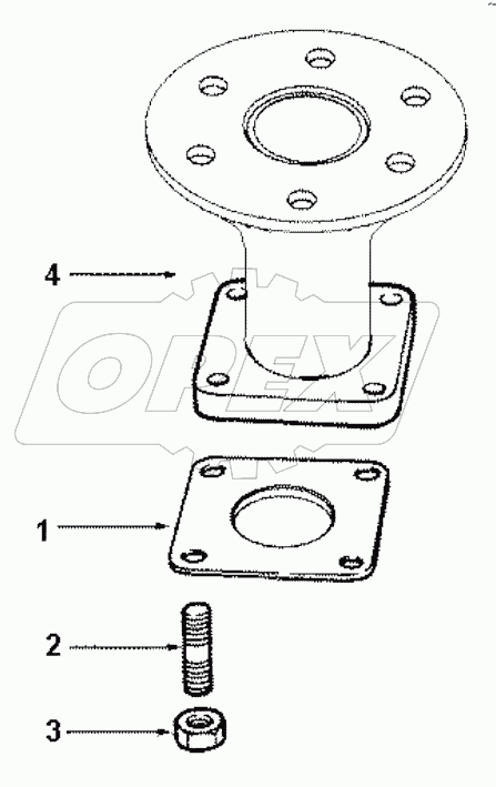  XS L001ZZ Connection, exhaust outlet