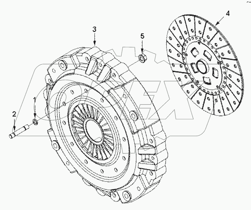  CL9128ZZ Clutch, rear