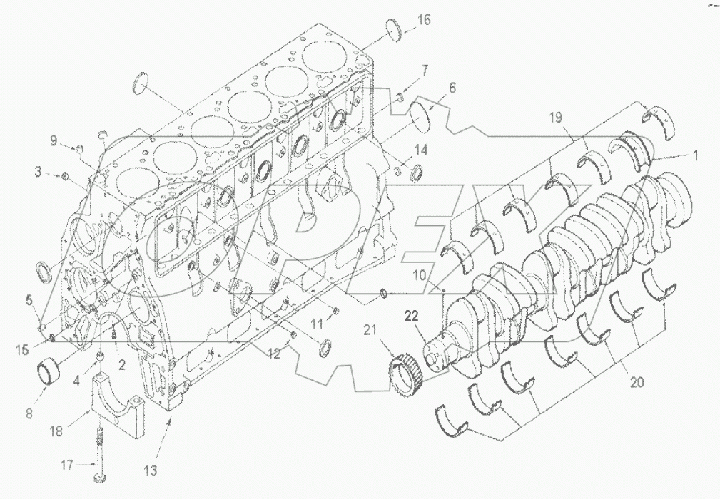  BP9072ZZ Block, engine