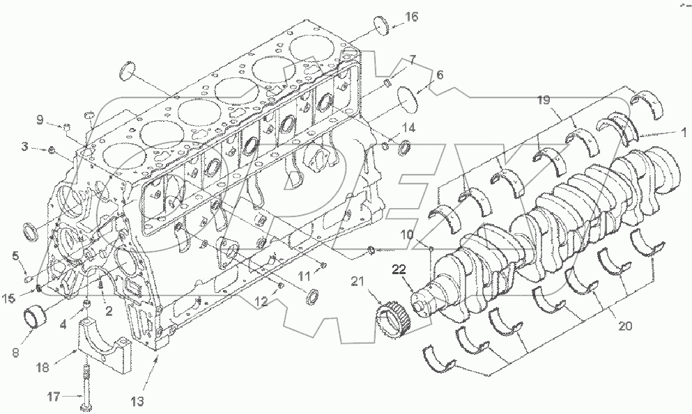 BP 9072ZZ BLOCK, ENGINE