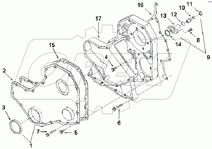BP 9098ZZ COVER, FRONT GEAR