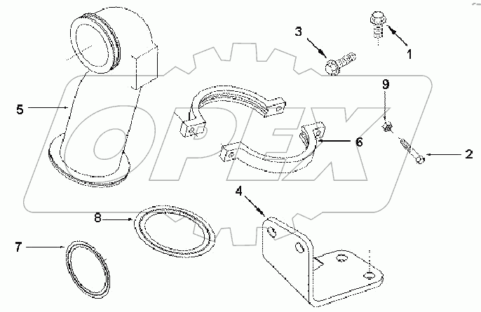 XS 9469ZZ CONNECTION, EXHAUST OUTLET