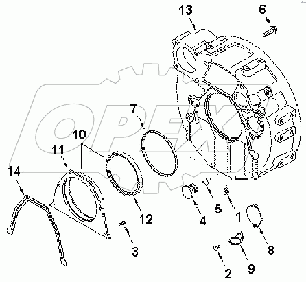 FH 9714ZZ HOUSING, FLYWHEEL