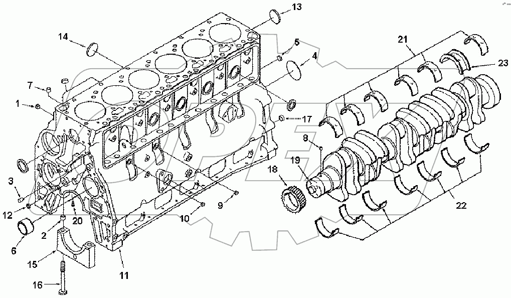 BP 9072ZZ BLOCK, ENGINE