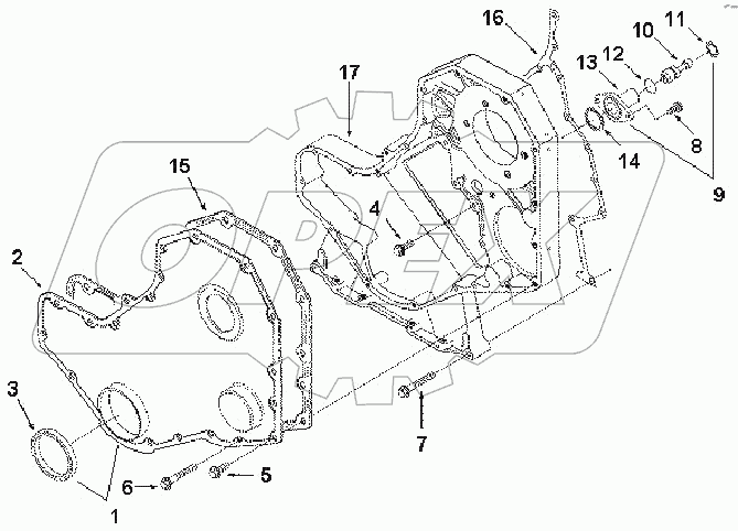 BP 9091ZZ COVER, FRONT GEAR