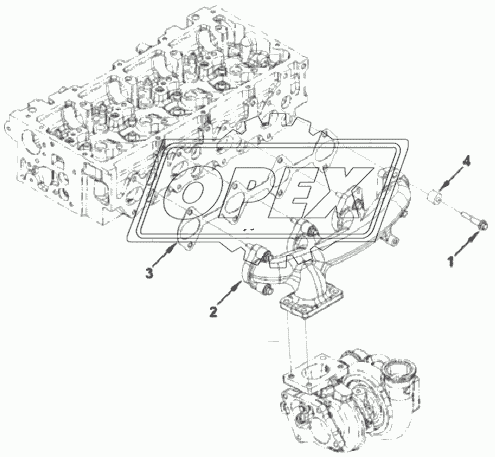 Выпускной коллектор. Место установки турбонагнетателя