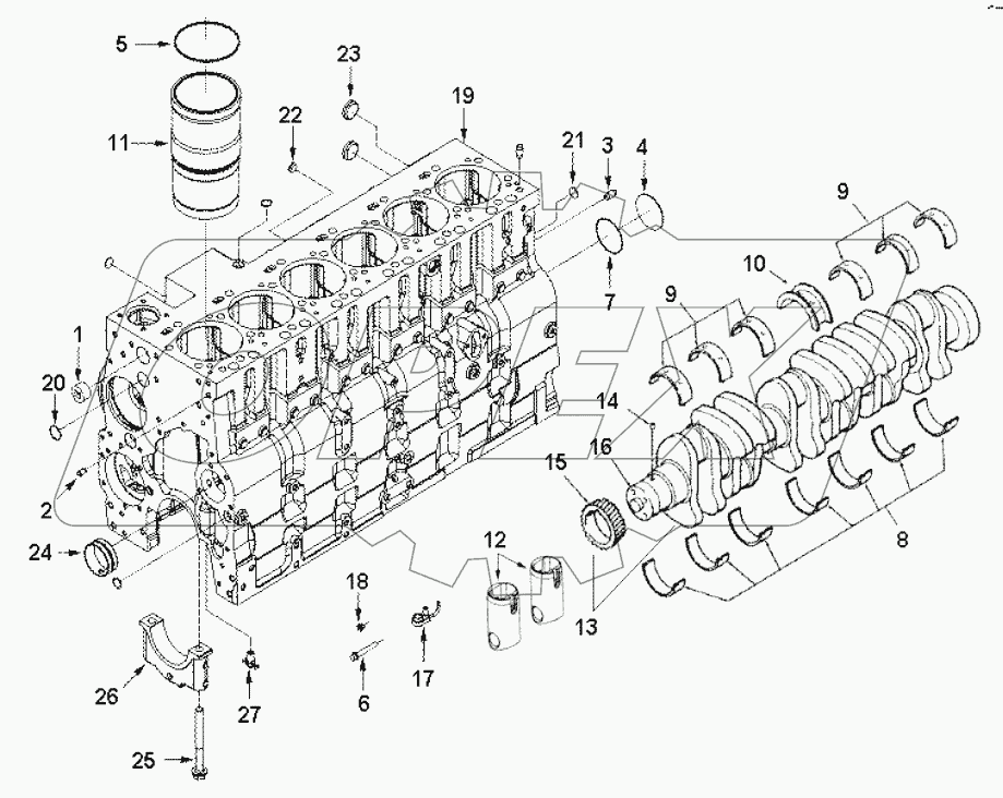  BB 9171 Block, cylinder