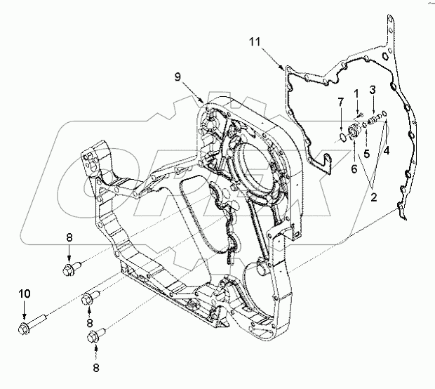  BB 9881 Housing, front gear
