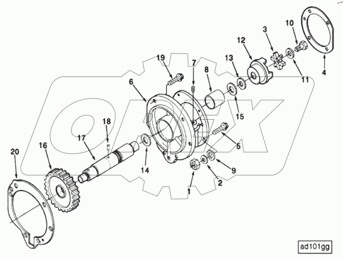  DRIVE, FUEL PUMP DP 1712
