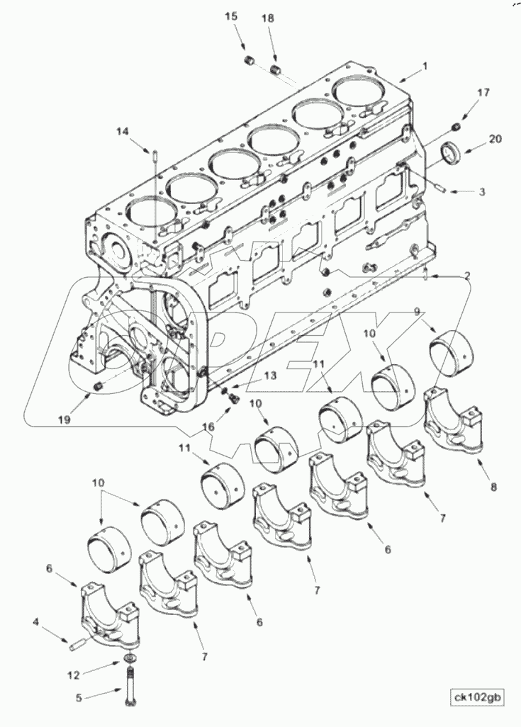  BLOCK, CYLINDER BB 1924
