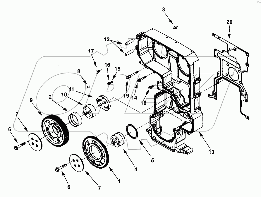  BB1836 Gear Housing/Idler Gears