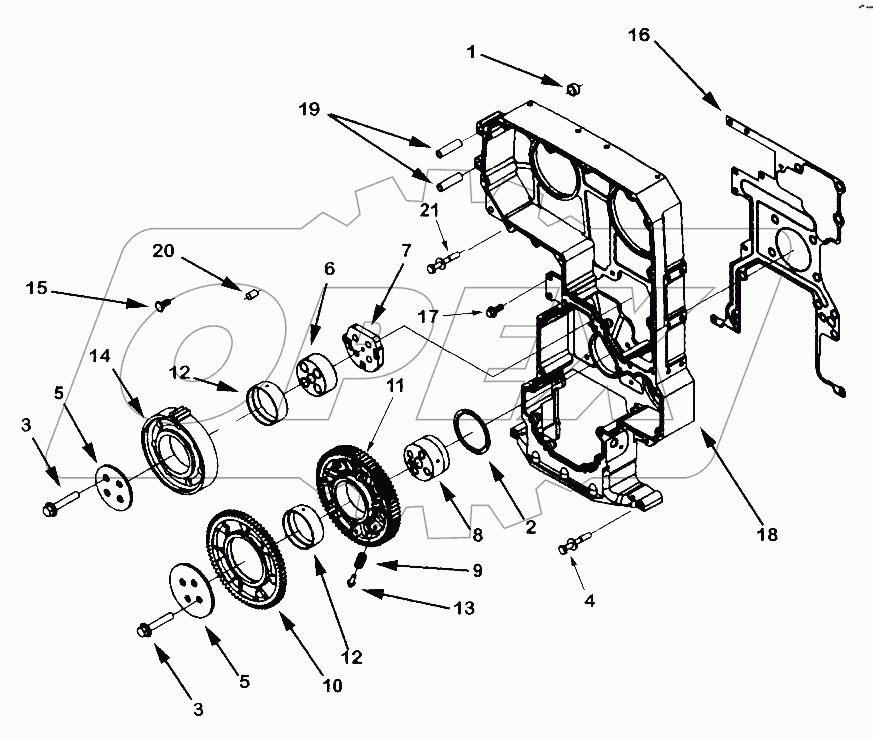  BB1725 Gear Housing/Idler Gears