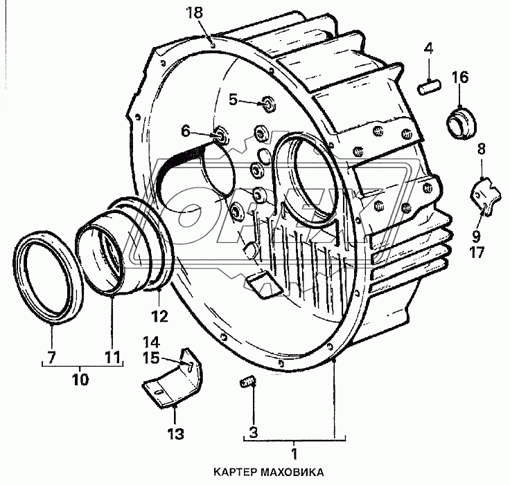 Картер маховика