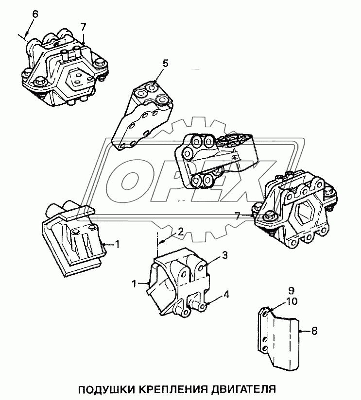 Подушки крепления двигателя 2