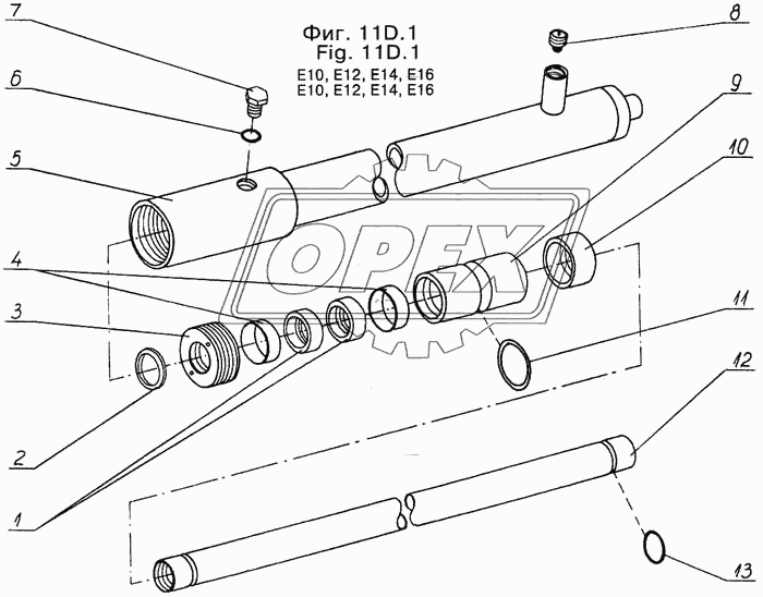 Плунжерный цилиндр /D12E, D18E/ 1