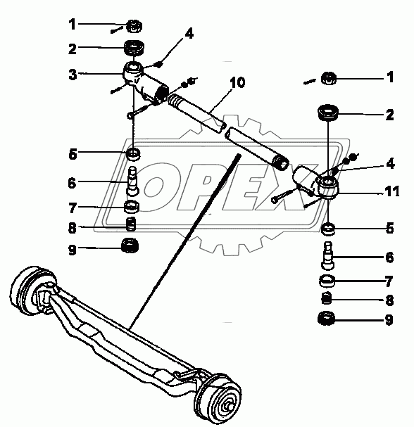 3413A-K0400 Поперечная рулевая тяга