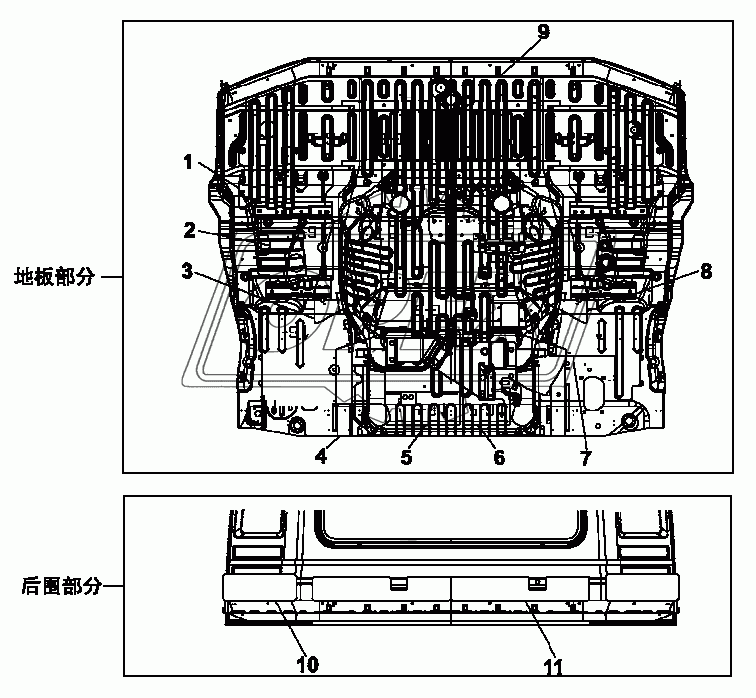 5111B-C0100 Противовибрационная накладка пола