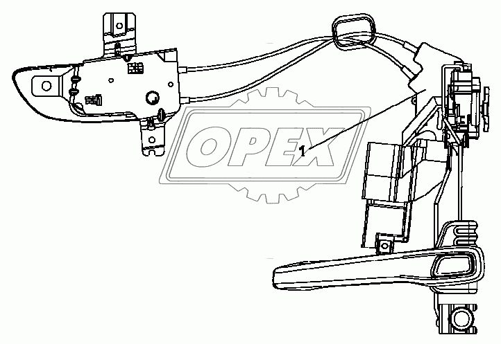 6105E-C0100 Замок левой двери