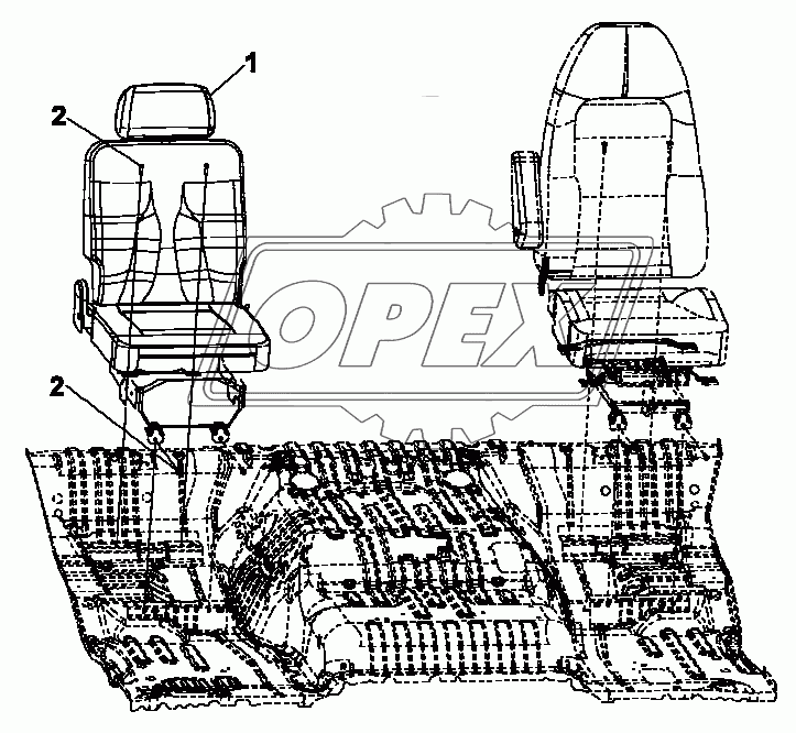 6900A-C0100 Сиденье пассажира