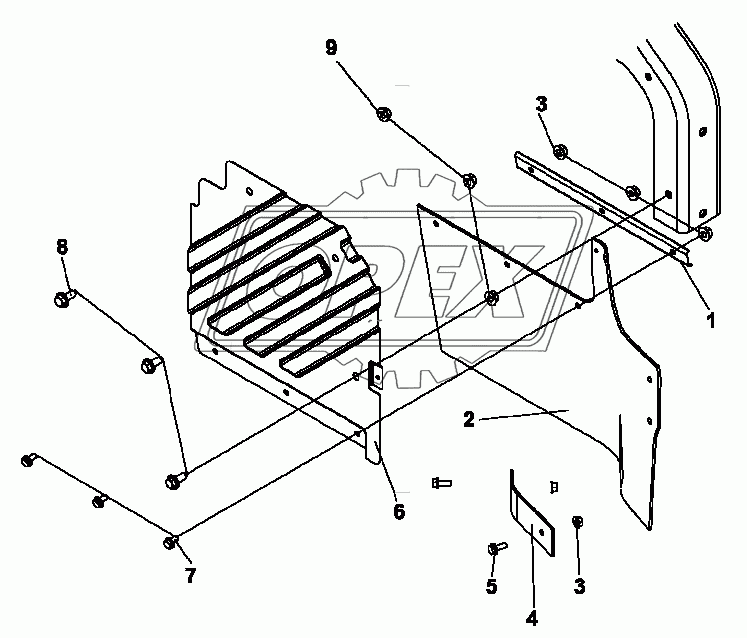 8403D-C0100 Передний правый брызговик