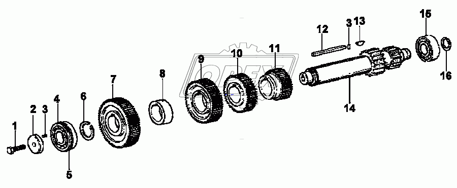 1700010-K0900-03 Промежуточный вал