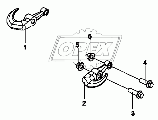 2806A-F5500 Передний буксирный крюк