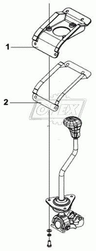 Крепление рычага переключения передач
