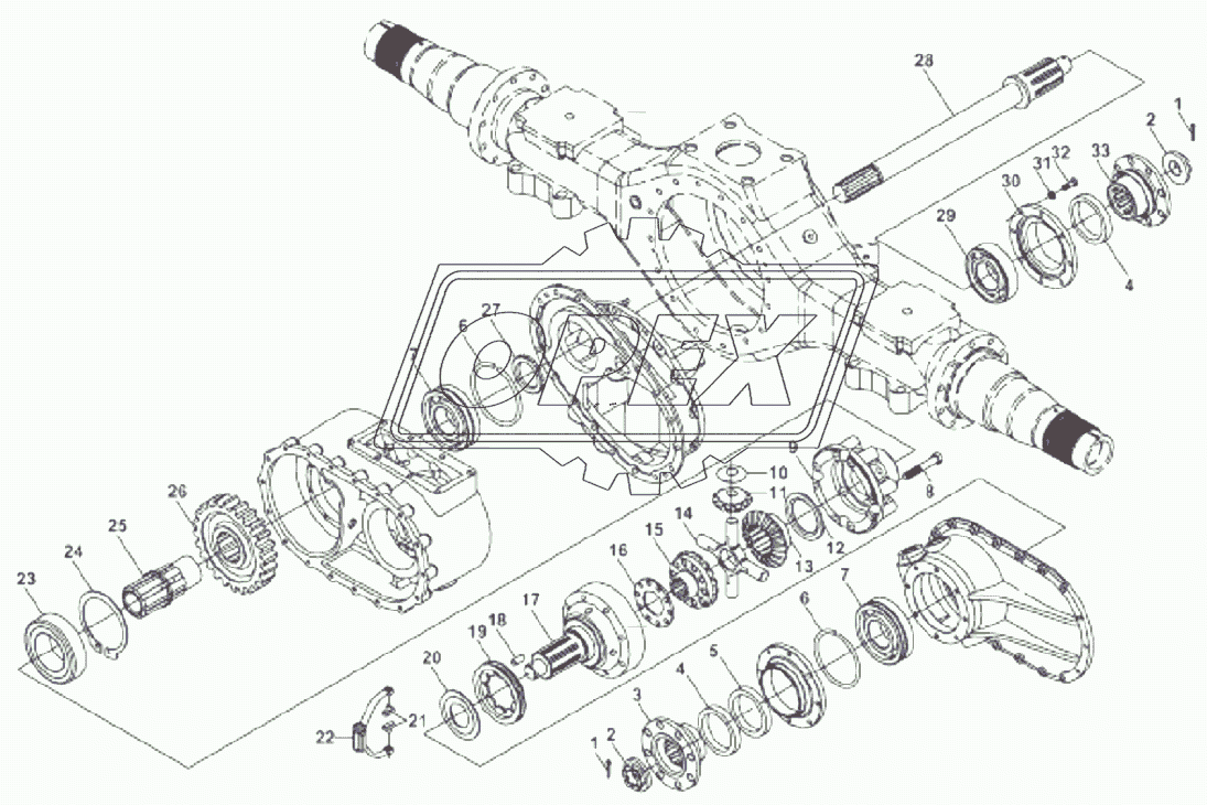 DH7131.400316 Межосевой дифференциал