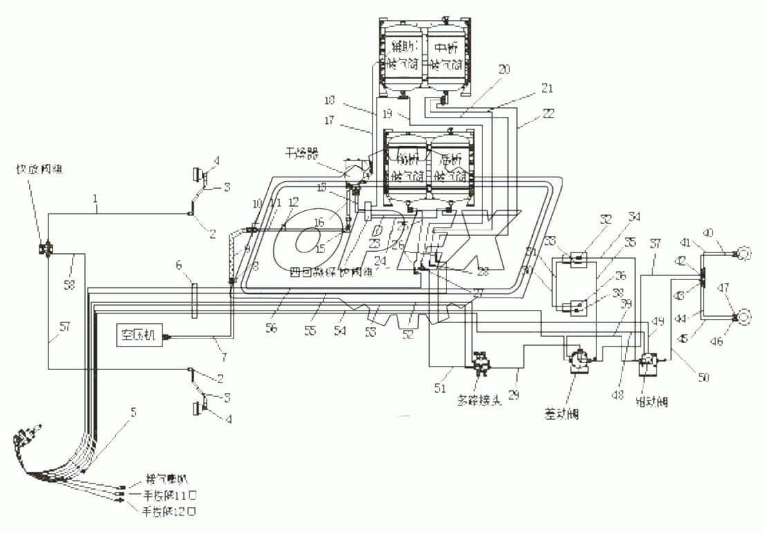 35Е56-06001 Схема тормозной системы