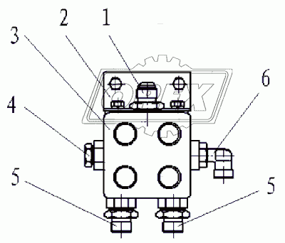 3515N-010 Четырехканальный предохранительный клапан