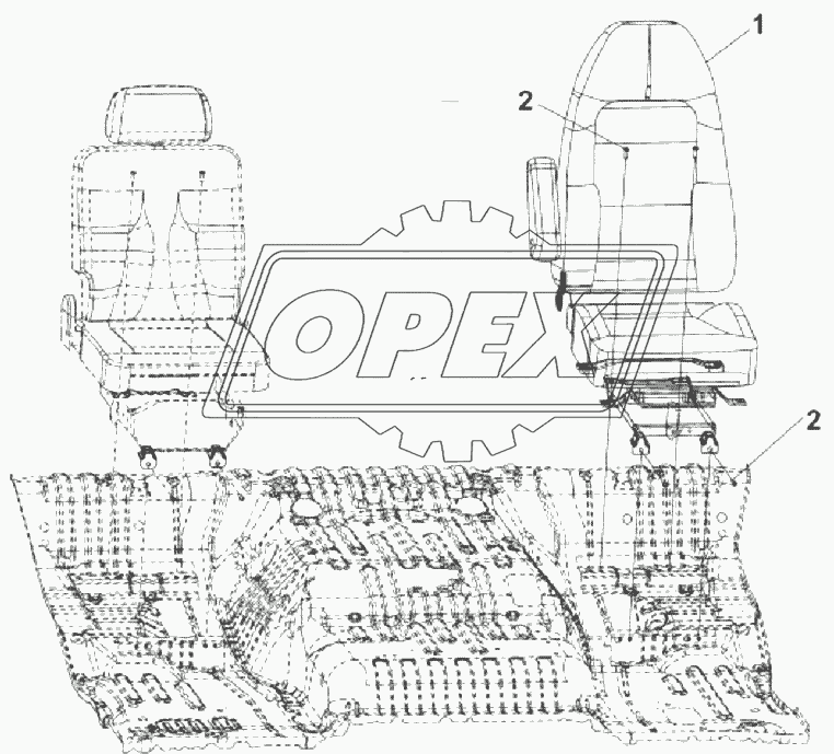 6900A-C0100 Сиденье пассажира