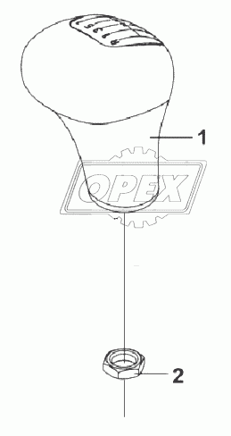 1703А-Т0300 Рукоятка рычага переключения передач