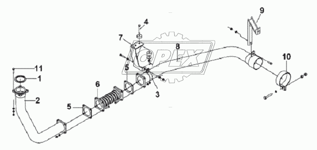 Muffler Intake Pipe Subassembly