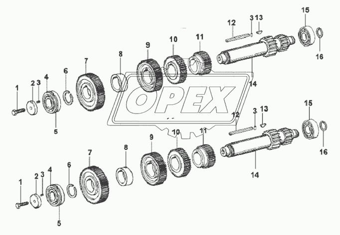 Left/Right Counter Shaft Assembly