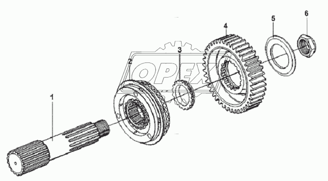 Auxiliary Gearbox Main Shaft Assembly