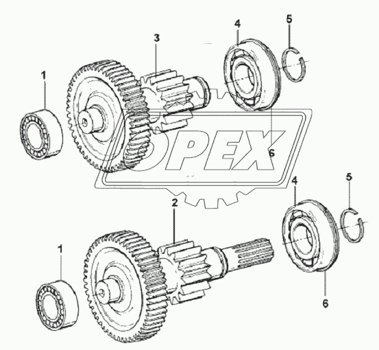 Auxiliary Gearbox Left/Right Counter Shaft