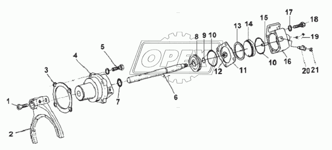 Auxiliary Gearbox Cylinder Assembly