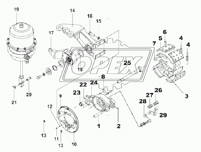 Rear Left Brake Subassembly