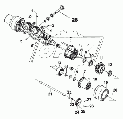 Middle Axle Installation Subassembly