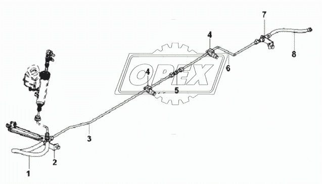 Clutch System Steel Pipe Subassembly-Complete Trailer