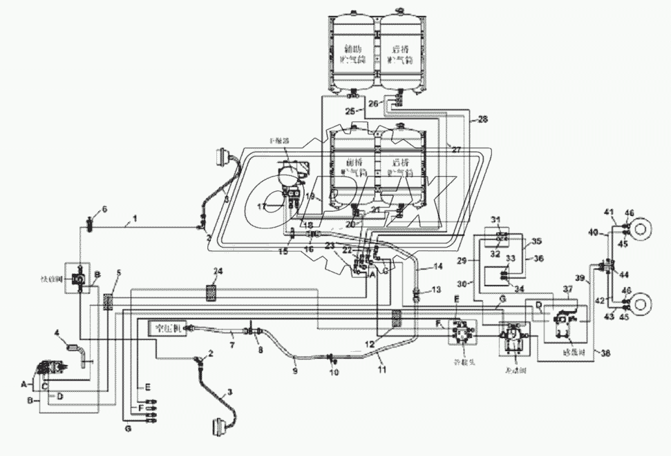 Diagram of Exhaust Brake Pipeline