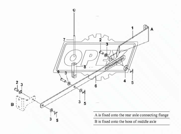 Load Apportioning Valve Pull Rod Subassembly