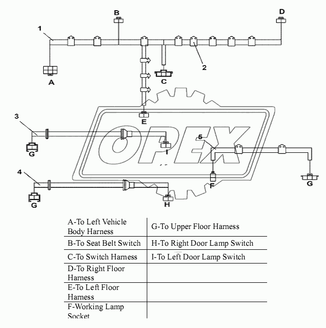 Cab Floor Harness Subassembly