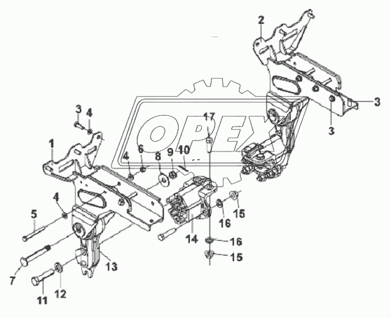 Cab Front Suspension Subassembly-T1 Semi-floating