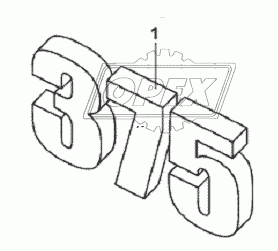 Cab Outside Logo Subassembly-375PS