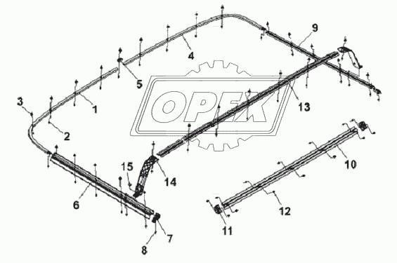 Window Curtain Sliding Rail Subassembly