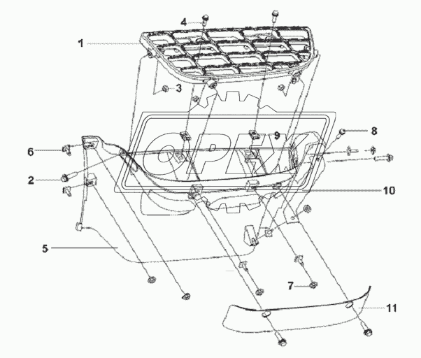 Left Footrest Subassembly - Cab